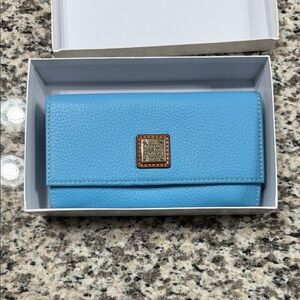 Dooney & Bourke Caribbean Blue Leather Wallet
